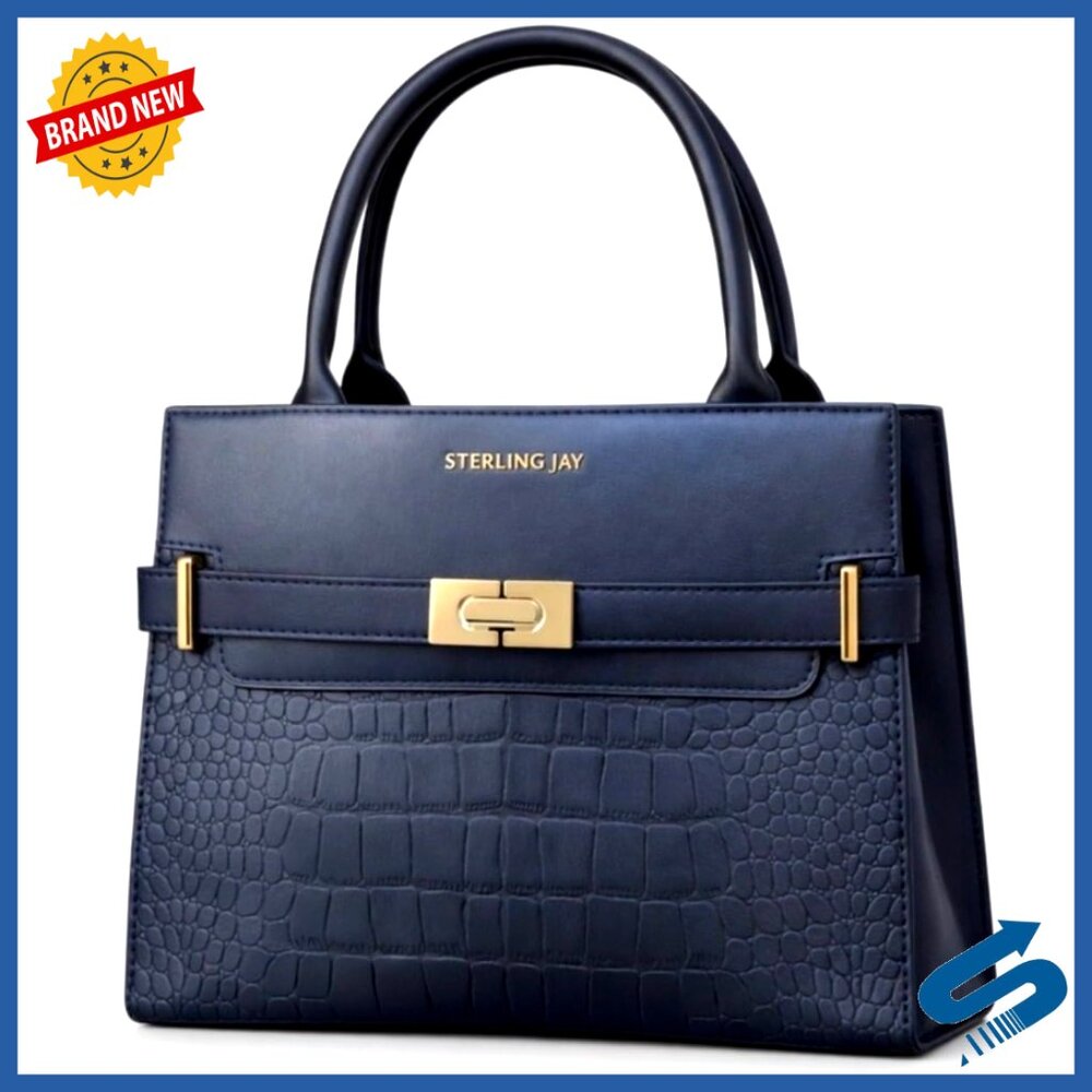 Medium Structured Satchel Handbag With Adjustable… - image 1